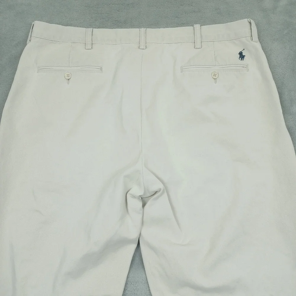 Polo Ralph Lauren Pants Mens 38x30‎ Beige Straight Relaxed Fit Chino Preppy